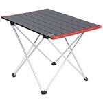 Sportneer Camping Table Folding Table, Portable Lightweight Aluminum Table Top, 3 Size Dining Table Prefect for Dining, Cutting, Cooking, Picnic, Outdoor, Beach, Hiking, Fishing