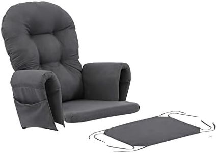 Rejoice Home Atoll Glider Rocking Chair Replacement Cushion Set - Grey One Size