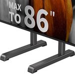 Universal TV Stand, Table Top TV Stand Base Replacement for Most 37 to 86 Inch LCD LED TVs, 7 Height Adjustable TV Legs with Cable Management Hold up to 150lbs, Max VESA 800x600mm, Black AX10TB01