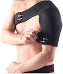Fitness Guru Adjustable Neoprene Shoulder Support Brace Strap Wrap Belt Band Pad Arthritis, Gym, Sports, Brace, Pain Relief, Injury Prevention (Left)