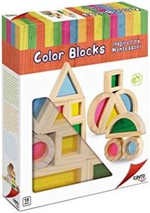 Cayro- Color Blocks Inspired by Montessori, Multicolor (8170), a partir de 3 años de edad