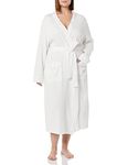 Amazon Essentials Women's Lightweight Waffle Full-Length Robe, White, Medium