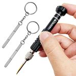 Eyelasses screwdriver set, PTSLKHN 5-in-1 Multifunctional Small Screwdriver, S2 Steel Magnetic Screwdriver Kit for Eyeglass, Sunglasses, Electronics, Cellphone, Jewelry and More