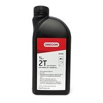 Oregon 2-Stroke Engine Oil, Self-Mixing Partly Synthetic Mineral Chainsaw Oil, Low Smoke, Low Ash Lubricant, Protects Engine & Improves Performance, 2T, Leaded or Unleaded Fuels, 1 Litre (90720)