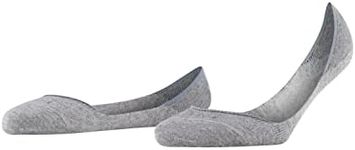 FALKE Women's Step Medium Cut No Show Socks, Sustainable Cotton, Grey (Light Grey Melange 3390), 6.5-7.5, 1 Pair