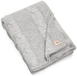 UGG Erie Blanket – Cable Knit Faux Fur Accent Throw – Fully Reversible Oversized Wrap Cozy Blanket – 50” x 70” - Seal