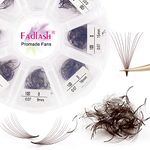 Colored Lash Extensions 10D 1000 Premade Fans Eyelash Extensions Brown Lash Extensions Premade Lash Fans Volume Lash Extensions Promade Loose Fans Mix (Brown 10D-0.07D, 9-16mm)