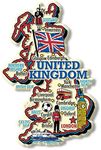 United Kingdom Jumbo Country Map Magnet by Classic Magnets, Collectible Souvenirs Made in The USA