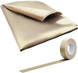 Royxen Faraday Fabric, 108" L x 43" W Military Grade Protection Includes Fabric + 200" L Faraday Tape, Faraday Cage, Faraday Cloth