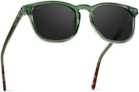 WMP Eyewear - Men's Polarized Modern Rounded Square Sunglasses