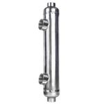 360K BTU Stainless Steel 316L Pool/Hot Tub/Spa Heat Exchanger Same Side Ports 2" and 1 1/2" FPT