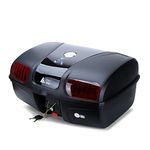 Motorcycle Luggage,AUTOINBOX Motorcycle Motor Motorbike Top Back Box Case Rear Luggage Storage Universal (47L with LED light)