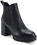 Aerosoles Womens Emelia Leather Slip On Ankle Boots Black 7 Medium (B,M)