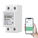 eMylo Smart Meter Energy Monitor, 1-Phase Electricity Usage Monitor, 60A 90-250V WiFi Power Monitors, 1% High Accuracy for Home Appliances/Solar/Net Metering, Smart Life APP Remote Monitoring