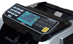 COSBIX C-9300 PRO Automatic Multi-Currency Mix Denomination Value Counting Machine with Smart Fake Note Detection Programmed for INR Updated for All Denominations New and Old Currency (Dual Display)