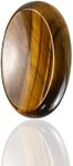 Nvzi Worry Stones Tigers Eye Crystal for Kids, Chakra Crystals and Healing Stones, Oval Palm Stone, Thumb Stone, Crystals for Beginners, Spiritual Gifts for Women, Meditation Accessories (1PCS)