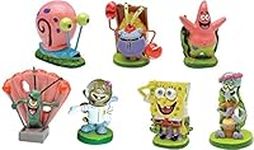 Penn-Plax Spongebob Squarepants Bikini Bottom 7-Piece Aquarium Ornament Set