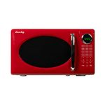 Danby DMW07E1RDB 0.7 cu. ft. Countertop Retro Microwave with 8 Preset Menus, 10 Power Levels, Timer, 700W, Red