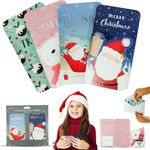 4Pcs Christmas Money Wallets Cards- 15cm| Xmas Money Envelops Cards for Cash Gift| Christmas Cash or Gift Card Paper Holders for Tips, Coins, Checks