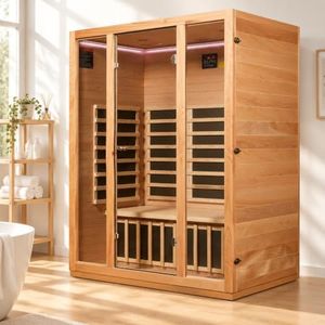 Infrared Sauna,Low EMF,3 Person Sauna,Premium Wood,Indoor Sauna