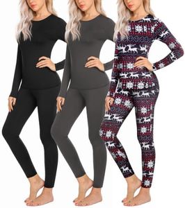 Ekouaer Thermal Underwear for Women Long Johns Sets Lightweight Base Layer