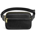 S-ZONE Fanny Packs for Women Genuine Leather RFID Blocking Waist Packs Belt Bags Fashionable Bum Bag Crossbody Purses Gifts Travel Outdoors Men