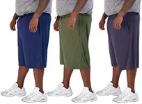 Real Essentials Men’s Big and Tall Quick Dry Fit Active Quick Dry Fit Active Athletic Workout Summer Gym Clothes Sleeping Basketball Gym Shorts Casual Lounge Elastic Running, Set 6, 5X, Pack of 3