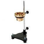 MICRON Brass Ford Cup size B6 | Portable Ford Cup B-6 Liquid Flow Meter Viscometer With Heavy Cast Iron Stand (B6)- Pack of 1 (B6 Cup with Stand)