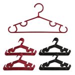 Kuber Industries Pack of 40 Hangers | Multi-Purpose Hangers for Wardrobe-Almirah-Cabinets-Closet | Plastic Cloth Hanger for Trouser-Skirts-Coat-Dresses-Ties | 103 | Maroon & Black