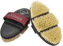 LeMieux Flexi Scrubbing Brush for Horses - Black - Coarser Bristles - Ergonomic Shape - One Size