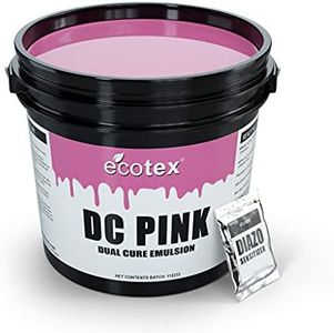 Ecotex® DC Pink Screen Printing Emulsion (Pint - 16oz.) Diazo Required Photo Emulsion for Silk Screens and Fabric- for Screen Printing Plastisol Ink and Water Based Ink, Screen Printing Supplies