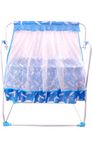 ANYTHING2BUY | New Born Baby Cradle | Swing Cradle/Jhula for Toddler Baby Bassinet Sleeping Bed & Crib with Mosquito Net for Baby Boys and Girls 0 to 12 Months. (Blue)