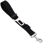 Foodie Puppies Dog Nylon Car Seat Belt for Small to Medium Size Pets | Durable & Adjustable Restrain Leash Cum Seat Belt with Stainless Steel Snap Lock (Tether Leash 66cm)