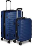 Amazon Basics Hardside Luggage ABS Hard-Shell Spinner / Suitcase with 4 Wheels, 2 Piece Set (55, 78 cm), Navy Blue