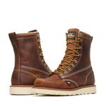 Thorogood American Heritage 8” Moc Toe Work Boots for Men Made with Full-Grain Leather, Soft Toe, Slip-Resistant Wedge Outsole and Comfort Footbed; EH Rated, Trail Crazy Horse - 8.5 D US