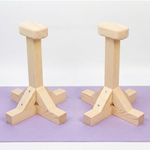 SAMTROY Handstand Canes for Balance Training, Stable Wooden Handstand Blocks with Non-Slip Base & Moisture-Absorbent Grip, Portable Bodyweight Training Equipment for Home Gym & Strength Practice