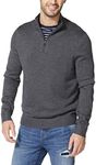 Nautica Men's Quarter-Zip Sweater, Charcoal Heather, Medium