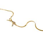 QSHI Studio Ribbon Bow Necklace Cum Bracelet: Charming with 18k Gold Plated Heart & Star for women, ideal for Valentine's Day, birthdays, and more.