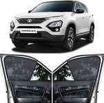 Able Zed Black Half Car Magnetic Sun Shade Curtains for TATA Harrier Set of 4 Pcs