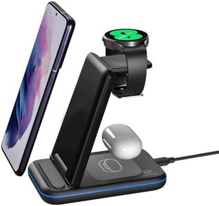 UNIGEN® Unidock 350 23W Foldable Fast Wireless Charger Compatible with Samsung S24 Ultra Plus S23 S22 S21 S20 Z Fold Flip 3/4/5/6Watch4/5/6/Pro/7/Active 1/2 Galaxy Buds323 Black