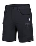 TACVASEN Mens Shorts Quick Dry Lightweight Cargo Shorts for Hiking Fishing Camping Workout with Zipper Pockets Casual Shorts for Men Golf Shorts Black