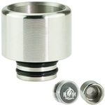 Rmvaporstore 510 Anti Spit Back Drip Tip Stainless Steel Mouthpiece RM223 for SMOK TFV12 Baby Prince Uwell Crown 5 4 Valyrian 3 (Silver)