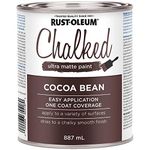 Rust-Oleum Chalked Ultra Matte Paint Multi-Surface DIY Paint for Cabinets, Furniture, Crafts in Cocoa Bean, 887 mL