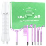 High Frequency Facial Wand - UUPAS Portable Handheld High Frequency Facial Machine with 6 Different Purple High Frequency Glass Tubes for Women and Men