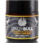 Crazy Bull Hair Styling Paste Funky Head- Natural Matte Finish with Light Hold Texture for Volumising, Defining, & Texturising - Vegan Hair Styler Product for Men & Women - Clean Scent, Water-Based