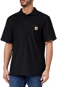 Carhartt Men's Contractors Work Pocket Polo Original Fit,Black,Large