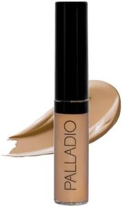 Palladio Liquid Concealer, Medium Coverage, Lightweight and Buildable Formula for Seamless Coverage, Conceals Imperfections, Brightens Skin, and Lasts All Day, Tan Deep