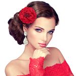 PROUSKY Red Flower Hair Clip for Women's Day, Artificial Flower Brooch Hairpins Vintage Rose Red Hair Barrette Accessories for Party Beach Valentine's Mother Day Wedding