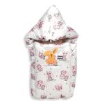 Mee Mee 3 in 1 Baby Bed, Sleeping Bag & Carry Nest, Rabbit Embroidery, Shearing Finish & Cotton Soft from Inside, Baby Bedding for New Born & Infant, Machine Washable & Portable Bassinet, 0M+, Pink