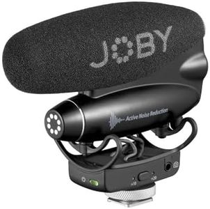 JOBY Wavo PRO Professional On-Camera Directional Shotgun Microphone with Built-in Active Noise Reduction and Rycote Shock Mount, Dynamic Microphones, Professional Microphone, Mirrorless, Youtuber